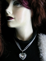 Glass heart pendant
