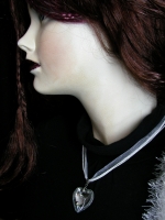 Glass heart pendant