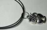 Medallion pendant necklace owl