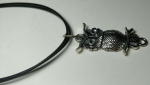 Medallion pendant necklace owl