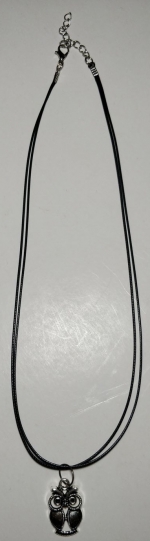 Medallion pendant necklace owl