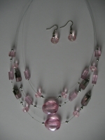 Teardrop earrings pink crystal of the East