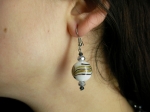 Earings White glass