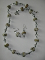 Earings White glass