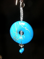 Earrings in blue