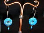 Earrings in blue