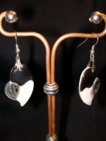 Natural color pearl earrings