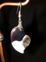 Natural color pearl earrings