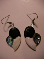 Natural color pearl earrings