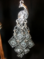 Earrings peacock