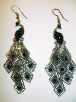 Earrings peacock