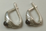 Earrings natural stone amber