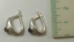 Earrings natural stone amber