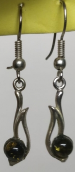 Earrings natural amber