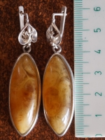 Earrings natural amber