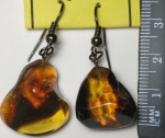 Earrings natural amber