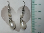 Earrings Natural river white pearl