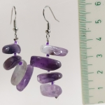 Earrings natural amethyst