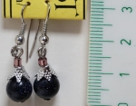 Earrings sunny stone blue ball 8 mm blue adventurer
