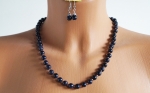 Earrings sunny stone blue ball 8 mm blue adventurer