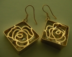 Earrings Golden Roses