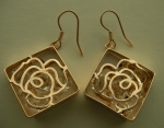 Earrings Golden Roses