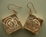 Earrings Golden Roses