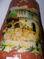 Tile with Nessebar houses