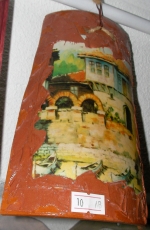 Tile with Nessebar houses