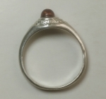 Ring natural stone amber