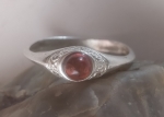 Ring natural stone amber