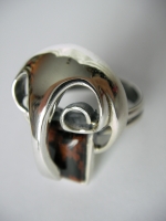 Ring - ram, mahogany obsidian