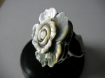 Natural mother of pearl ring