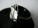 Ring silver leaf