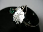 Ring silver leaf