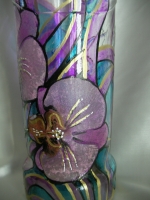 Painted bottle in Decoupage