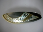 Horn and pearl barrette