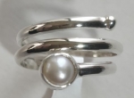 Silver ring sname pearl
