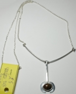 Silver necklace agate