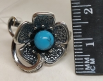 Unique Silver ring Anemone