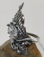 Unique Silver ring Feather