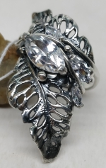 Unique Silver ring Feather