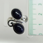 Unique silver ring with natural stone