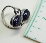 Unique silver ring with natural stone