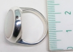 Unique silver ring with silver obsidian