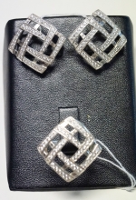 Unique handmade earrings silver with semiprecious stones