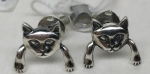 Unique Silver earrings meow