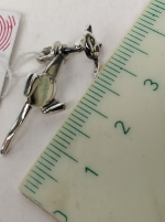 Unique Silver earrings meow