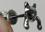 Unique Silver earrings meow