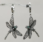 Unique Silver earrings Dragonfly